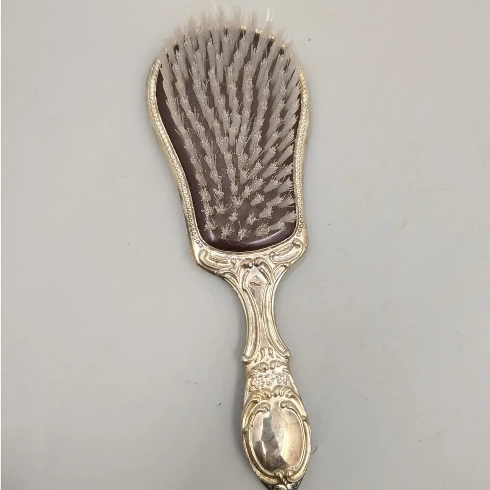 Vintage Mirror Brush Comb Vanity Set Silver Plated Art Nouveau Repousse